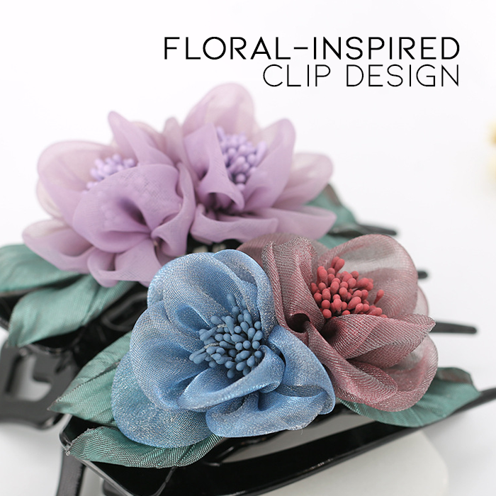 Pince à cheveux florale élégante