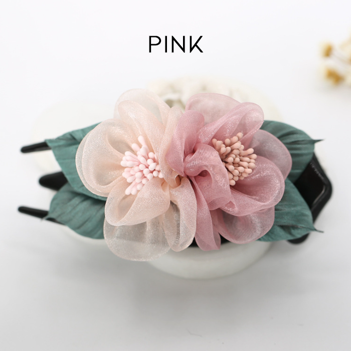 Pince à cheveux florale élégante