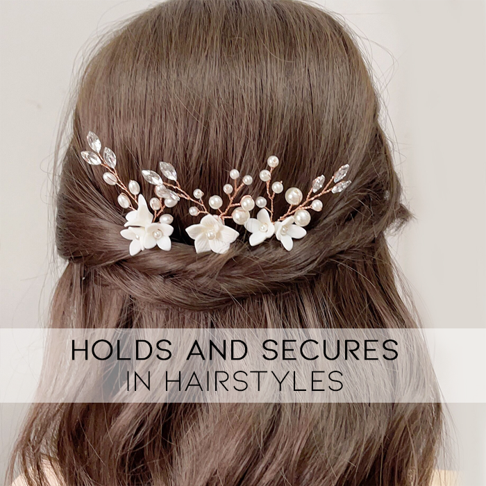 Peigne à cheveux de mariée floral simple et élégant