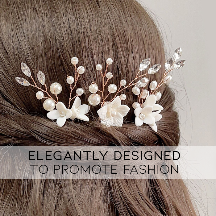 Peigne à cheveux de mariée floral simple et élégant