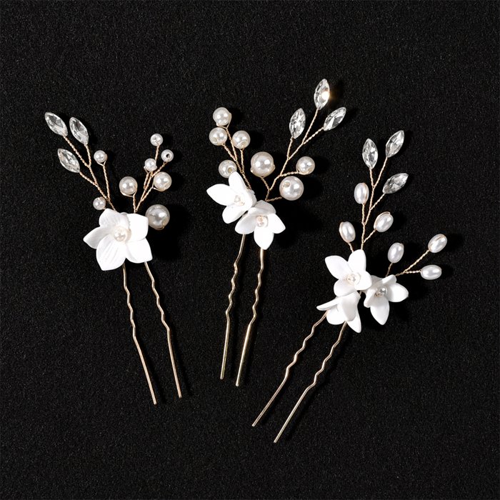 Peigne à cheveux de mariée floral simple et élégant