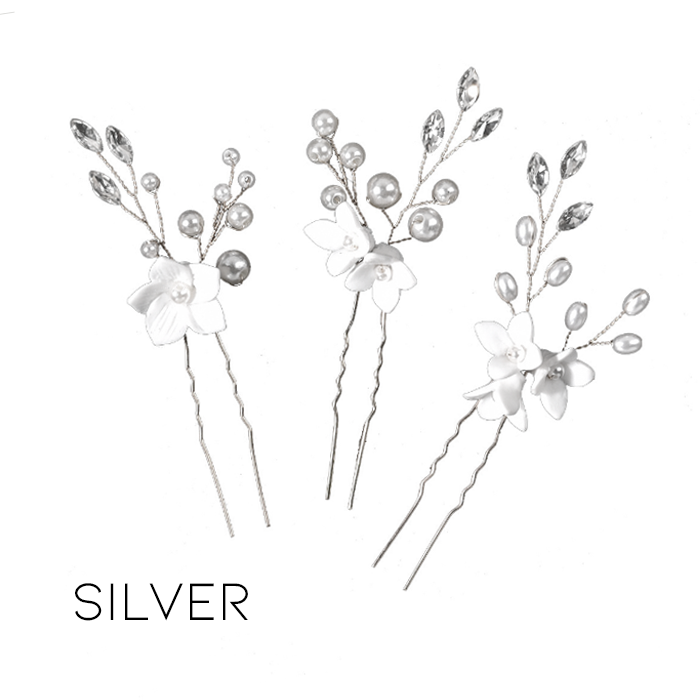 Peigne à cheveux de mariée floral simple et élégant