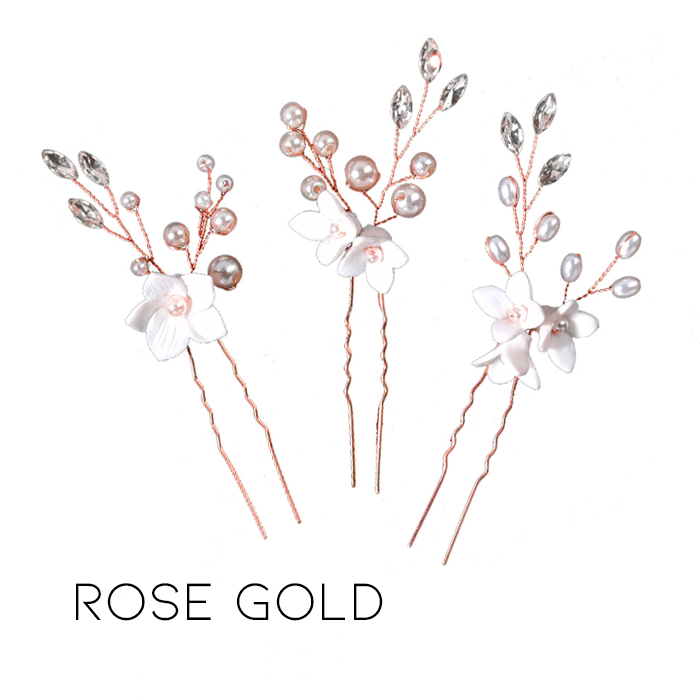 Peigne à cheveux de mariée floral simple et élégant