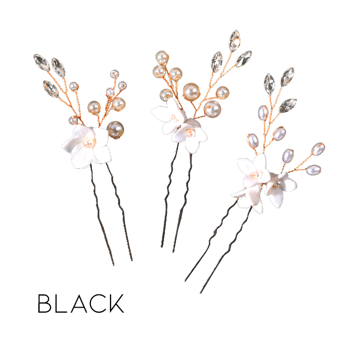 Peigne à cheveux de mariée floral simple et élégant