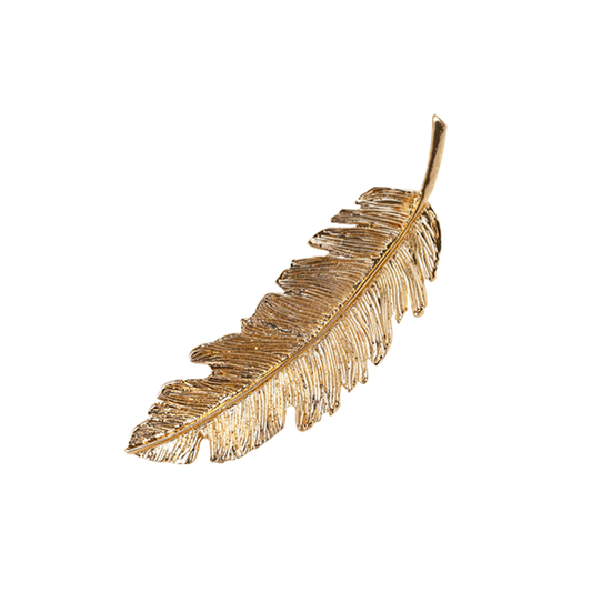 Pince à cheveux en plumes en métal 