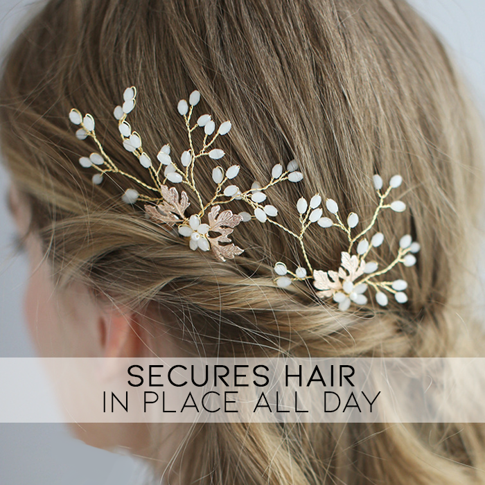 Peigne à cheveux de mariée fait main simple et élégant 