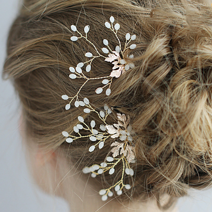 Peigne à cheveux de mariée fait main simple et élégant 