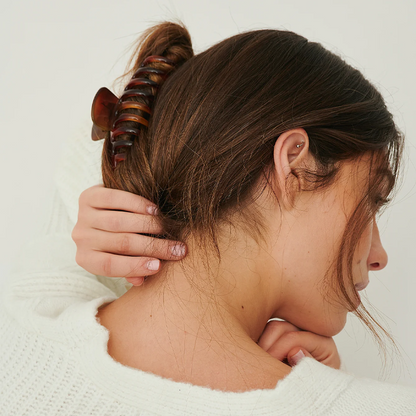 Grande pince à griffes pour cheveux épais (Collection Transparente) 