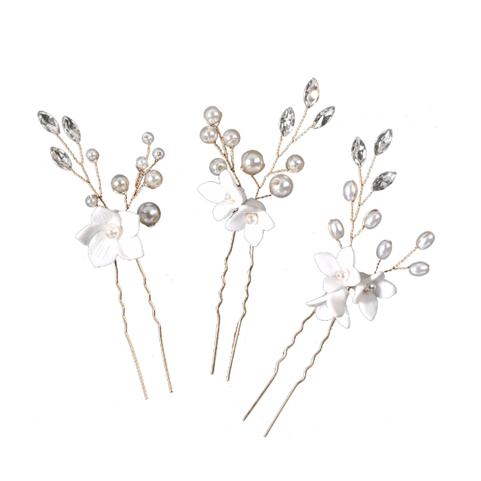Peigne à cheveux de mariée floral simple et élégant 
