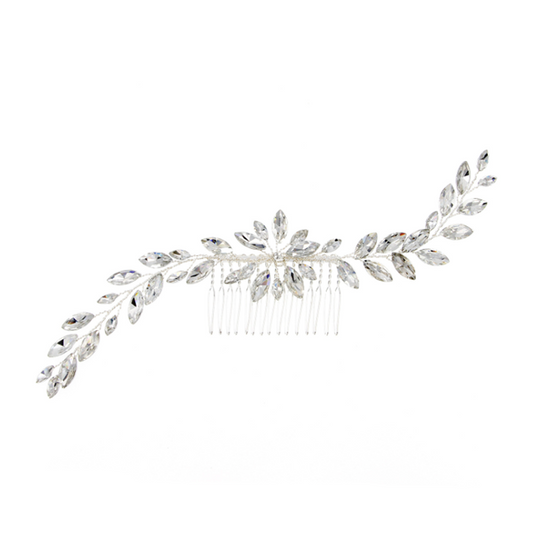 Peigne à cheveux de mariée en cristal simple et élégant 