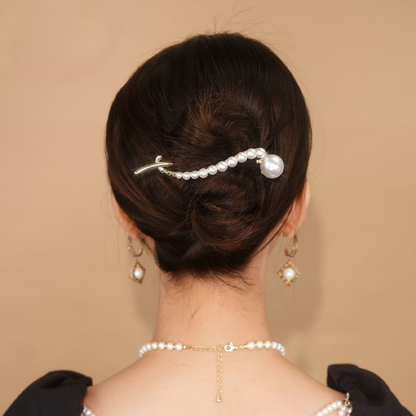 Pince à cheveux en perles à une ligne 