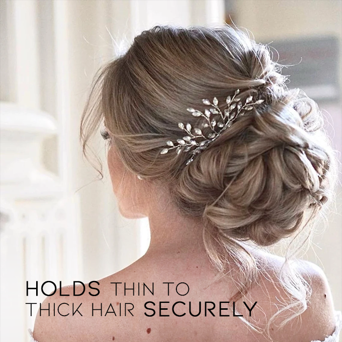 Peigne à cheveux de mariée en cristal simple et élégant 