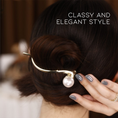 Pince à cheveux en perles à une ligne 