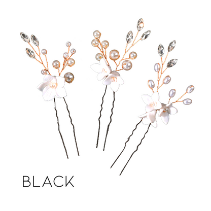 Peigne à cheveux de mariée floral simple et élégant 