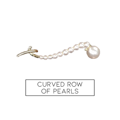 Pince à cheveux en perles à une ligne 