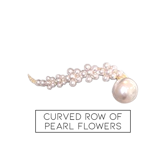 Pince à cheveux en perles à une ligne 